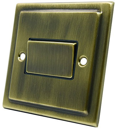 AET VAB3PFANBB Victorian Antique Brass Switch-10 Amp 3-Pole Fan Isolator Switch