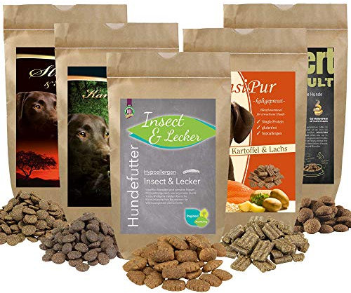 Sensitiv Trockenfutter Testpaket II - für ausgewachsene Hunde jetzt auch mit 400 g Hypoallergen Insect&Lecker