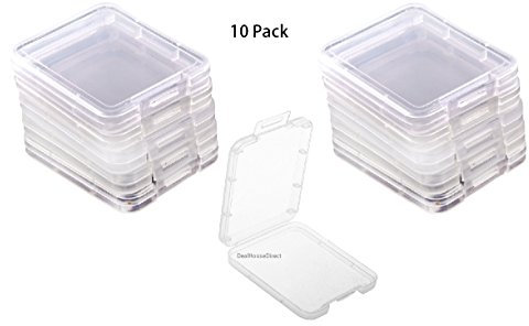 HAYATEC Compact Flash Transparent Holder Case Memory Card CF SDHC Box Storage Set (10 PAck)