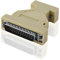 BestPlug D-SUB Adapter, D-SUB 9pol Buchse Kupplung weiblich auf D-SUB 25pol Stecker männlich, Beige