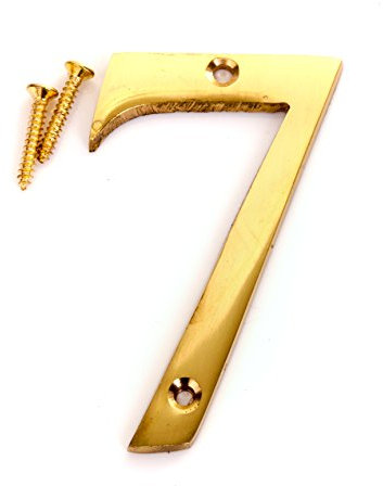 3 Solid Brass House Number 7 Front Door Building Porch Gate Address Seven