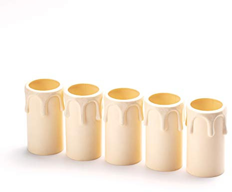 5 x douille E14 L. en plastique lisse Crème 55 mm ø 26 mm