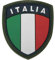 TOPPA PATCH 3D PVC SCUDETTO ITALIA SU PANNO VERDE OLIVA - DIM. 6x7 cm
