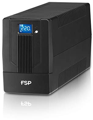 FSP iFP 1000 Line-Interactive USV 1000VA/600W, 2X Schuko, 2X IEC, LCD-Touchscreen, Eingang Spannungsumfang 162-290 VAC, 60/50 Hz (Auto Sensing), Simulierte Sinuskurve, Kaltstartfunktion
