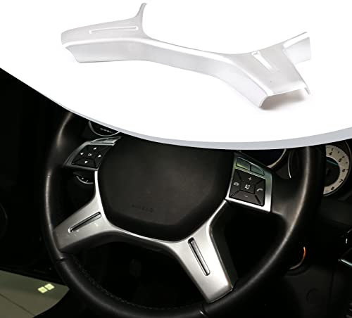 DIYUCAR Matt Silber ABS Chrom für Benz C Klasse W204 C180 C200 2011–2013 Auto Lenkrad Dekoration Trim Zubehör E ML GL Klasse W212 X166 W166