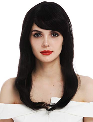 WIG ME UP - DW-2198-HH-MF-1B Perücke Damenperücke Echthaar schwarz Lace-Front Monofilament lang glatt