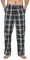 LAPASA Pantalon de Pyjama Homme 100% Coton Léger Bas de Pyjama à Carreaux Vêtements de Nuit & de Détente Maison M38 Noir & Blanc M
