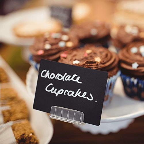 Lot de 50 supports d'étiquettes de prix, avec fente frontale pour insérer une carte. Idéal pour les étiquettes de prix. Ne comprend pas les cartes, les porte-étiquettes ou les présentoirs en magasin