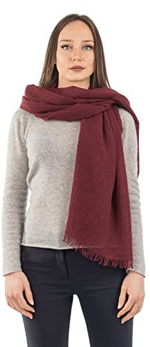 Dalle Piane Cashmere - Pashmina aus 100% Kaschmir - Made in Italy - für Frau, Farbe: Bordeaux, Einheitsgröße