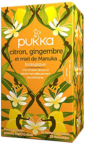 Pukka - Tisane Citron, Gingembre Et Miel De Manuka Bio - 20 Sachets - Vendu par unité