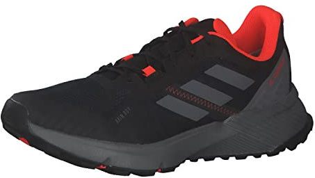 adidas Herren Terrex Soulstride R.rdy Sneaker, Core Black Grey Six Solar Red, 44 2/3 EU