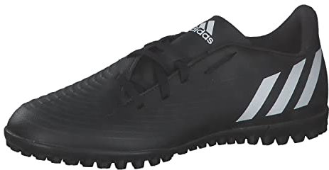 adidas Unisex Predator Edge.4 TF Soccer Shoe, Core Black/Cloud White/Vivid Red, 39 1/3 EU