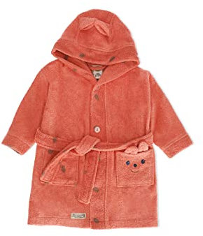Sterntaler Baby Mädchen Bademantel Baby GOTS Bademantel Enna - Babybademantel, Kinderbademantel, Baby-Bademantel - Bio - koralle, 98/104