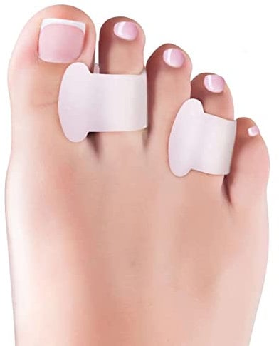 PYRJIN Zehenspreizer Kleiner Zeh Gel, 12 Stück Zehentrenner Silikon, kleiner zeh schiene für überlappende Zehen, Relief Kleiner Zehen Druck und Schmerzen, Geeignet für Laufen, Wandern, Yoga.