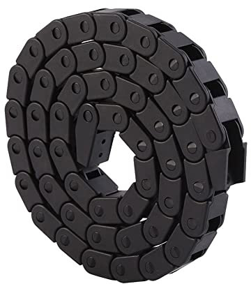 Cable De Cadena De Arrastre, Cadena de Transmisión de Plástico, Cadena de Arrastre de Nylon Negro Soporte de Cable, para Máquinas CNC de Cableado de Impresoras 3D 1M 10 * 10mm Tokaneit