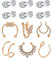 incaton Faux Piercing Nez Fake Anneaux de Septum Acier Inoxidable Non-Pierced Anneau de Nez Oreille Hoop Nez Cartilage Helix Oreille Non-Piercing Bijoux de Piercing