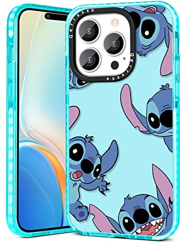 Qerrassa Stic Case for iPhone 14 Pro Cute Cartoon Character Kawaii Soft TPU Cover for Girly Girls Kids Boys Phone Cases Funny Pattern Fashion Protective Case for iPhone 14 Pro