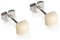 Winzige Ohrstecker mit Stein in beige • Quadratische Ohrringe für 1, 2 & 3 Ohrloch • Nachhaltiger Schmuck aus recyceltem Glas & Edelstahl • 4mm