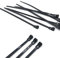 30pcs Fascette in plastica riutilizzabili Fascette in nylon rimovibili Fascette fermacavo in nylon Connettore sicuro Strumento di fissaggio con cerniera Fascette regolabili, nero 30 pezzi, 5x150mm