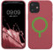 kwmobile Hülle kompatibel mit Apple iPhone 12 mini Hülle - magnetisches Silikon Case kompatibel mit MagSafe - Cover gummiert Dark Rose