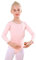 Bezioner Body Danza Classica Bambina Body Ginnastica Artistica Bambina Ballet Leotard Manica Lunga per 3-12 Anni Rosa 100