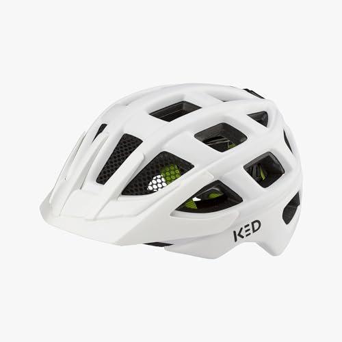 KED Kids Youth Kailu Fahrradhelm, White Matt, M (53-59 cm)