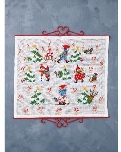 Permin Kreuzstich Stickpackung Adventskalender Pixie-Kinder Zählmuster