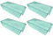 Tradineur - Pack de 4 Cajones organizadores para frigorífico N.º 11 - Fabricado en Poliestireno - Apto para Lavavajillas y Uso alimentario - 10 x 18 x 37 cm - Transparente