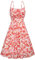 GRACE KARIN Donna Vestito Elegante Bodycon Abiti da Party Senza Manica Estivo Spiagia Rosa Fiori Bianco XL