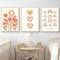 Herfair 3er Set Poster für Kinderzimmer Boho Deko Bilder Babyzimmer - Wandbilder Schlafzimmer Sonne Regenbogen Babyzimmer Wanddeko Mädchen Junge ohne Rahmen (A,50x70cm)