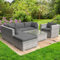 BRAST® Gartenmöbel Lounge Set | 4-5 Personen viele Modelle & Farben | inkl. extra Dicke Kissen | TÜV geprüft | Outdoor Loungemöbel Sitzgruppe Essgruppe Garnitur | Cosy Braun