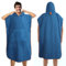 Jokisa Badeponcho Damen & Herren, Ultraleicht und Schnelltrocknend Badeponcho Erwachsene,Doppelseitige Farbe Mikrofaser Surf Poncho auch als Umkleidehilfe Strand (Blau-Grün, Large)