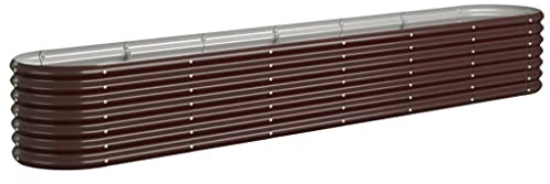 vidaXL Hochbeet Verzinkter Stahl 260x40x36 cm Braun