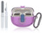 Safety Lock Case for Bose Ultra Open Earbuds (2024), QINZAC Soft TPU Clear Bose Ultra Open Earbuds Case Cover with Safety Lock Shockproof Protection Bose Open Earbuds Case with Keychain丨Clear Purple