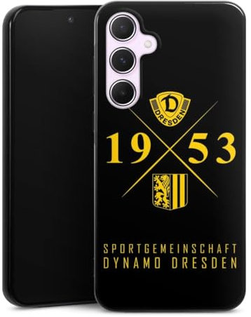 Silikon Hülle kompatibel mit Samsung Galaxy A55 5G Case schwarz Handyhülle SG Dynamo Dresden SGD Offizielles Lizenzprodukt