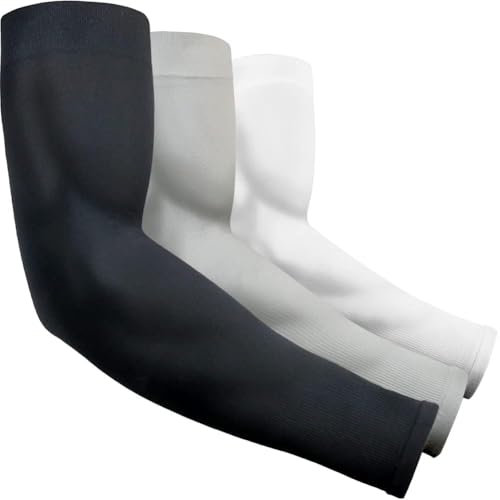 3 pares de mangas de protección UV, mangas de enfriamiento para mujeres y hombres, manga deportiva al aire libre para ciclismo, conducción, golf, senderismo, tamaño universal, mangas de brazo de