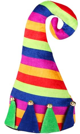 Koongso Zirkus Clown Kostüm Hut für Erwachsene Lustige Clown Cap Narrenhut Halloween Karneval Party Dress Up Zubehör Performance Maskerade Requisiten