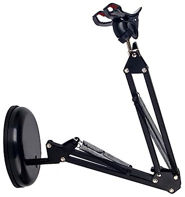 Homoyoyo Adjustable Boom Scissor Arm Stand for Microphones and Mobile Phones Rotation Black for Streaming Broadcasting and Recording
