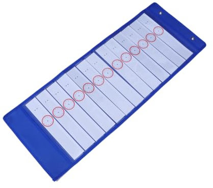 SEWACC 14-fächer Zeitplan Tasche Aus Transparentem Langlebigem Kunststoff Für Schüler Stundenplan Klassenzimmer Lernhilfe Blau