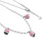 Dada Gioielli - Collana con Perle di Maiorca Scintillanti e 3 Campanelle Capri Smalto Perlato Portafortuna 45+5 cm (Rosa)