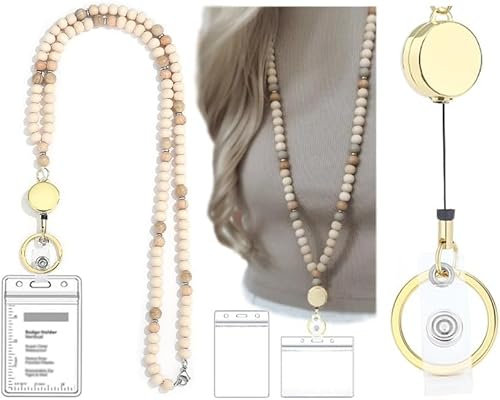 Yuqilin Porte-carte d'identité avec lanière, porte-carte d'identité, porte-carte d'identité avec ruban, porte-cartes, cordon rétractable, pour infirmière, médecin, étudiant, bleu