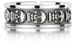 Caiduoduo Vintage Totenkopf Ringe für Männer und Frauen öffnen verstellbare Schmuck Nische Paar Ringe