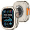 Amizee Metál Funda Compatible con Apple Watch Ultra 2/Ultra 49mm con contraportada, Robusta Anti-Raspado Protección Carcasa para iWatch 49mm, Titanio