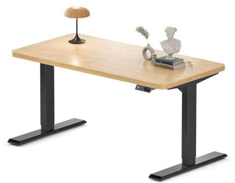 MAIDeSITe S2 Pro Höhenverstellbarer Schreibtisch 140 x 70 cm, 2 Motoren | Schreibtisch Höhenverstellbar, 25 mm Einteilige Tischplatte, Traglast 160 kg, 4 Memory-Steuerung, Sitz-Steh-Erinnerung, USB-C