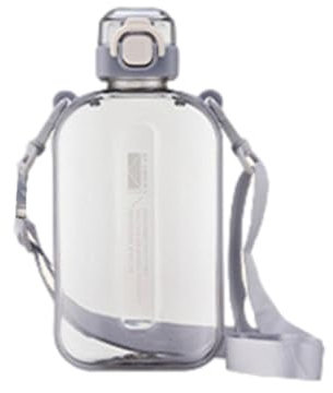 Klare Wasserflasche - tragbare quadratische Hydratationsflasche | 750 ml Leckschutzkolben mit großer Kapazität, transparenter wiederverwendbarer Sportgetränkebehälter für das Fitnessstudio -Wanderradf