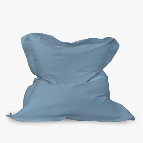 rucomfy Squarbie Kids Floor Cushion Beanbag - Water Resistant - Seafoam | Pre-Filled Kids Beanbag - Machine Washable - Outdoor Chair Lounger - Safe Comfortable Kids Seating - 125x100cm