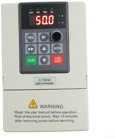 Variateur de fréquence, 3 phases 380 V sortie 1 phase 220 V AC Inverter Fonctionnement silencieux pour machines CNC