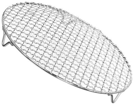 DOITOOL Rundes Bbq Grillgitter 18cm aus Edelstahl Antihaftbeschichtet Mehrzweck Grillrost für Grillzubehör und Vielseitiges Bbq