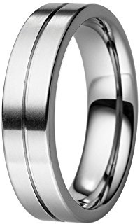 DOOSTI Herren Freundschaftsring/Partnerring SIX Star Titan mit Gratis Gravur
