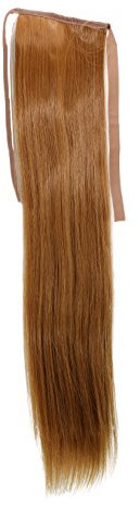 WIG ME UP - YZF-TS18-27 Haarteil, Zopf schmal Seitenzopf Cosplay Kupfer-Blond glatt 18inch/ 45cm Band Haar-Klammer Haarverlängerung